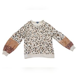 Democracy Cream Sweater with Studded Puff Sleeves